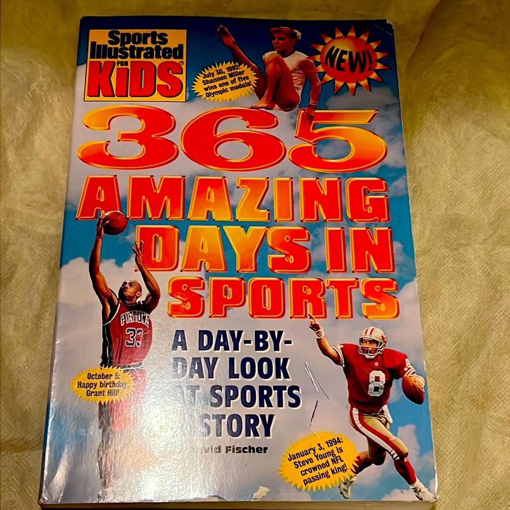 🔥VINTAGE SPORTS ILLUSTRATED 365 HISTORY FOR KIDS BOOK MICHAEL JORDAN
